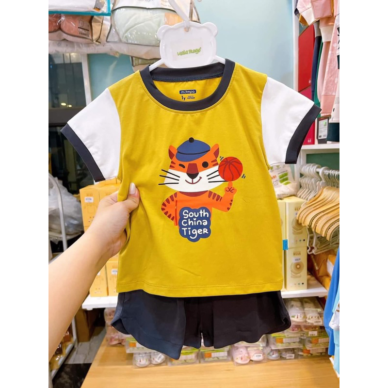 [mompa] bộ cộc bé gái và bé trai mùa hè mát mẻ xinh xắn