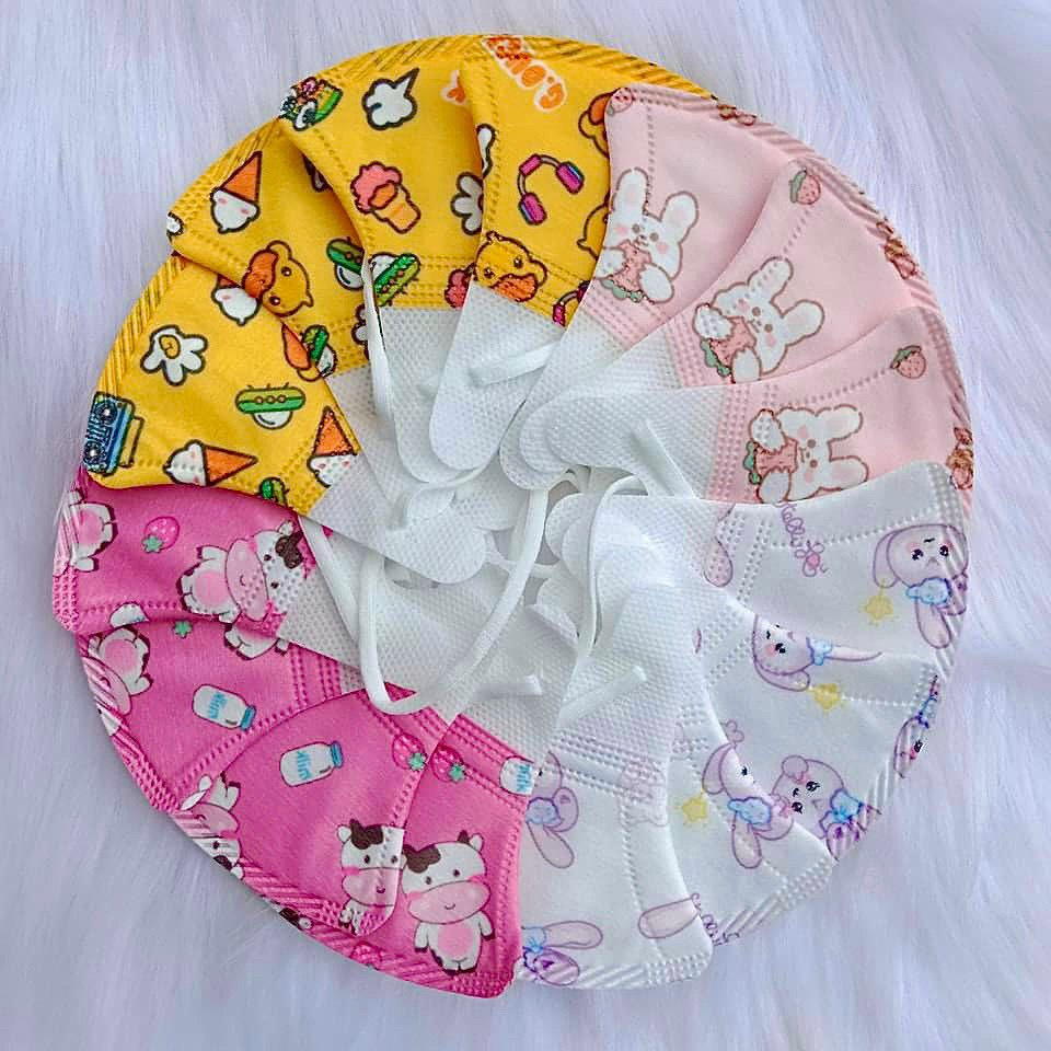 Combo 10- 50 Chiếc Khẩu Trang Y Tế TRẺ EM 5D Taki In Hình Hoạ Tiết Cho Bé 0-3 Tuổi