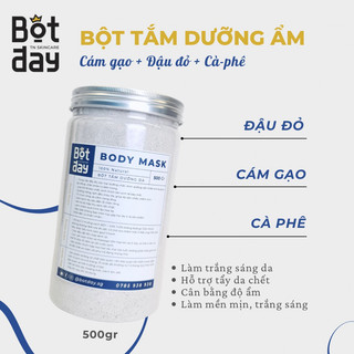 Bột Cám gạo Đậu đỏ Cà phê Nguyên chất 500gr Tắm dưỡng toàn thân 100% Handmade