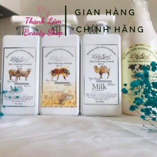 Sữa Tắm Trắng Da Toàn Thân Dưỡng Ẩm Lifespa Milk Hương Sữa Cừu ,Bò ,Mật Ong 580ml