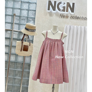 Váy 2 dây kẻ hồng siêu xinh NGN