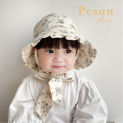 Nón Vành Hoa Viền Bèo Cho Bé (Vòng Đầu~48-50cm)