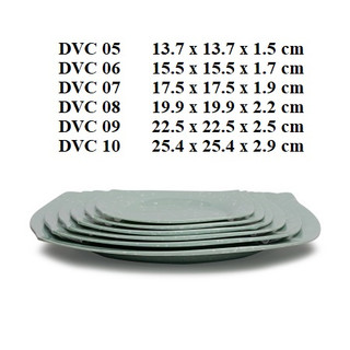 Dĩa vuông nhựa Melamine vân đá ngọc