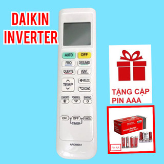 Điều khiển điều hòa daikin inverter _remote máy lạnh daikin inverter đời mới hàng chuẩn