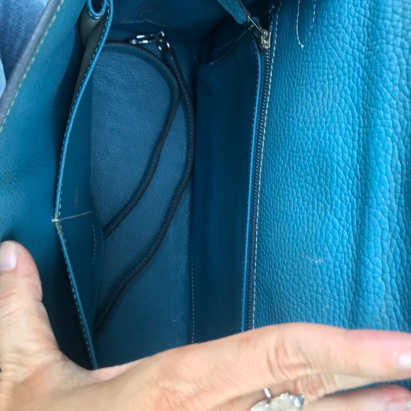 Túi Hm xanh bảng khâu tay s30 cm