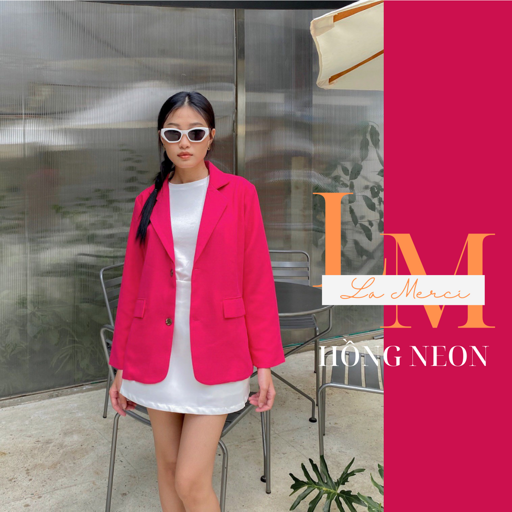 Áo blazer nữ, áo vest dài tay công sở 2 lớp, có đệm vai nhẹ, có túi phong cách Hàn Quốc - LaMerci BL02