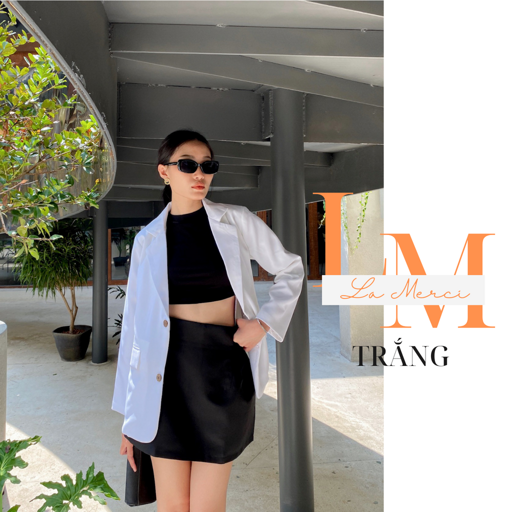 Áo blazer nữ, áo vest dài tay công sở 2 lớp, có đệm vai nhẹ, có túi phong cách Hàn Quốc - LaMerci BL02