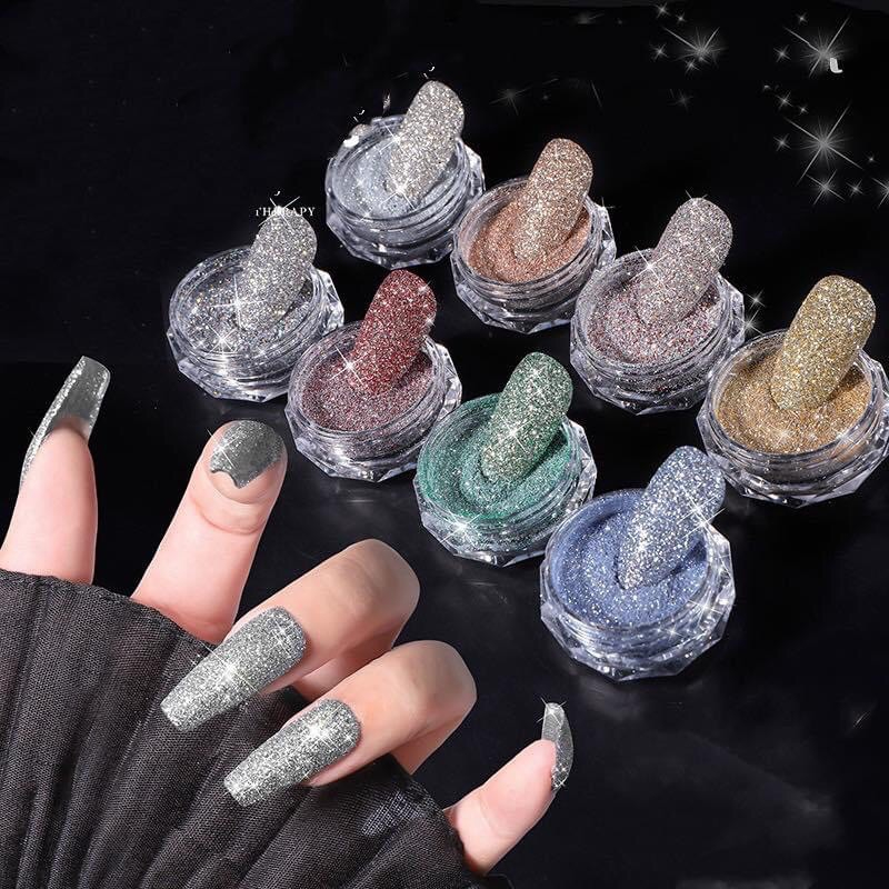 Set nhũ rắc flash siêu sáng - nhũ kim cương - Hotrend Chanh Nail