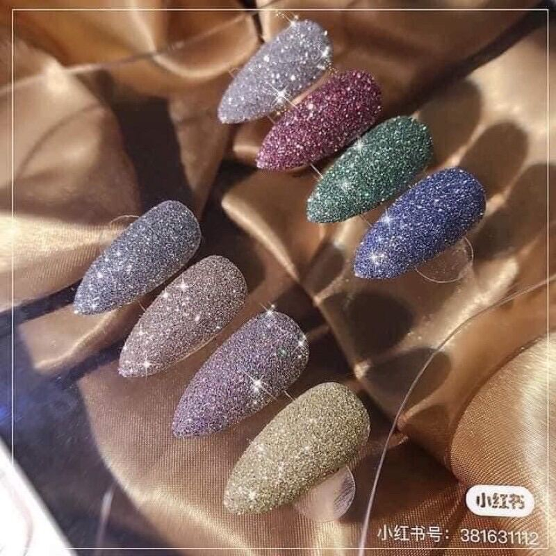 Set nhũ rắc flash siêu sáng - nhũ kim cương - Hotrend Chanh Nail