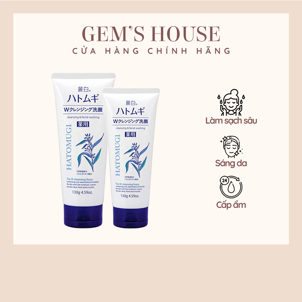 SỮA RỬA MẶT HATOMUGI CLEANSING & FACIAL WASHING CHIẾT XUẤT TỪ HẠT Ý DĨ 130G/170g (HÀNG CHÍNH HÃNG)