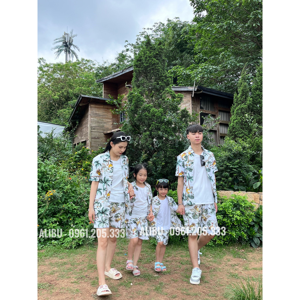 Áo sơ mi hoa quả đi biển nhóm công ty hawaii nam nữ chụp kỷ yếu - MACboutique
