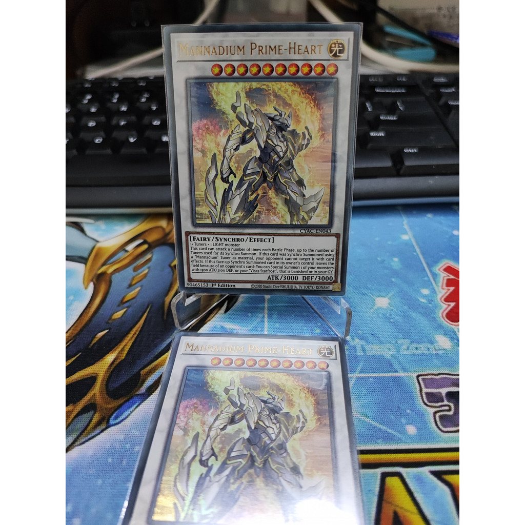 1 lá thẻ bài Mannadium Prime-Heart - CYAC-EN043 - Ultra Rare 1st Edition