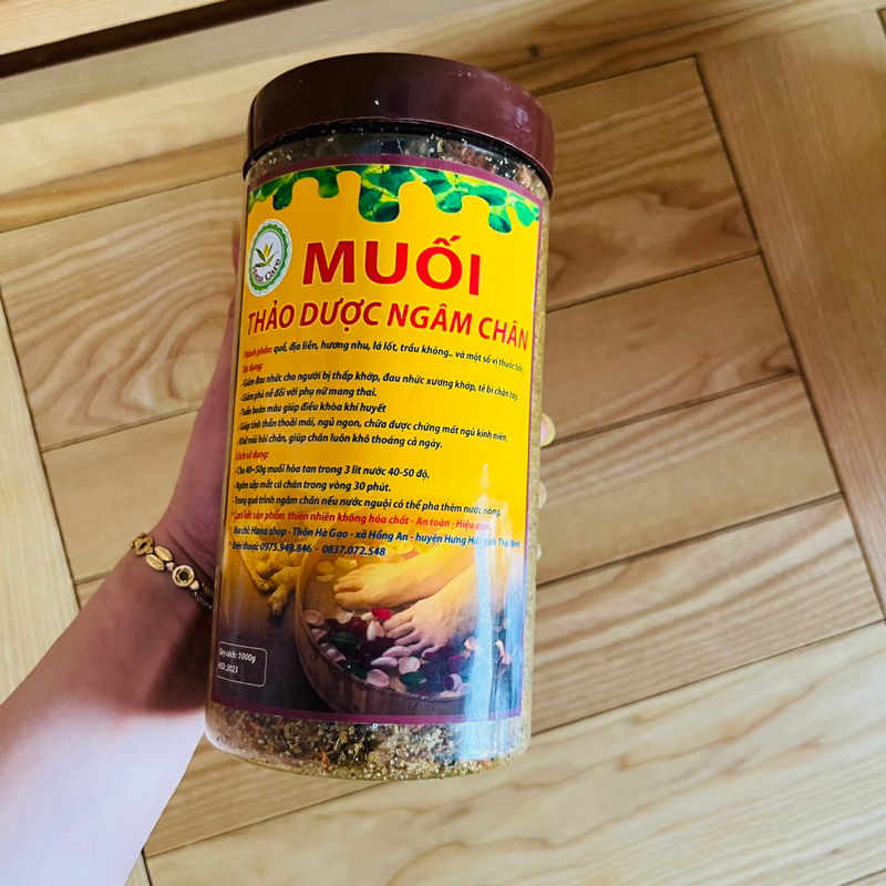 MUỐI THẢO DƯỢC NGÂM CHÂN - Hũ lớn 1kg