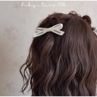 Nơ kẹp tóc màu đen trắng thương hiệu sang trọng