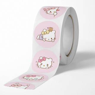 Cuộn 500 sticker tem dán gói hàng trang trí Hello Kitty