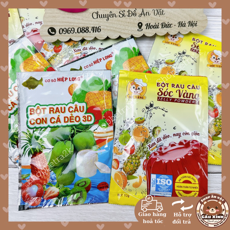 Bột làm thạch rau câu Dẻo|Giòn