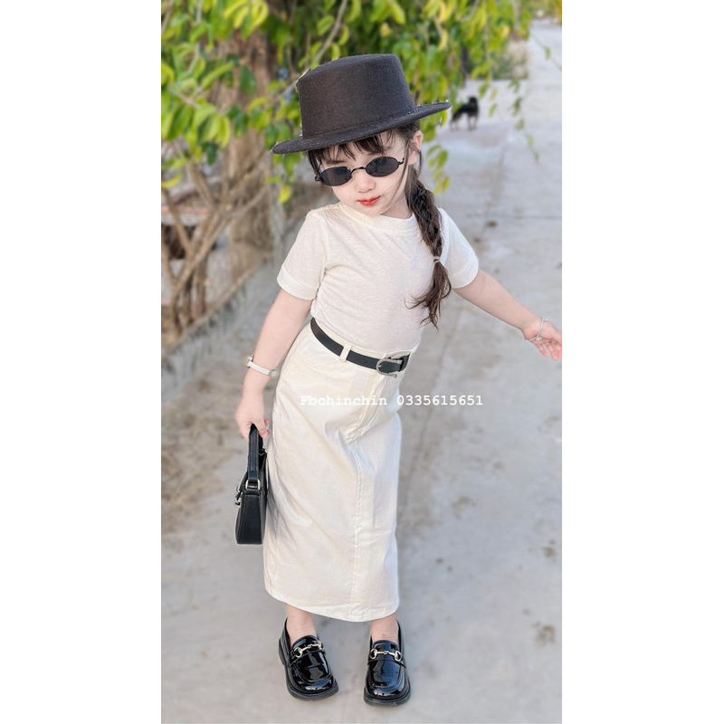 Set chân váy dài cho bé