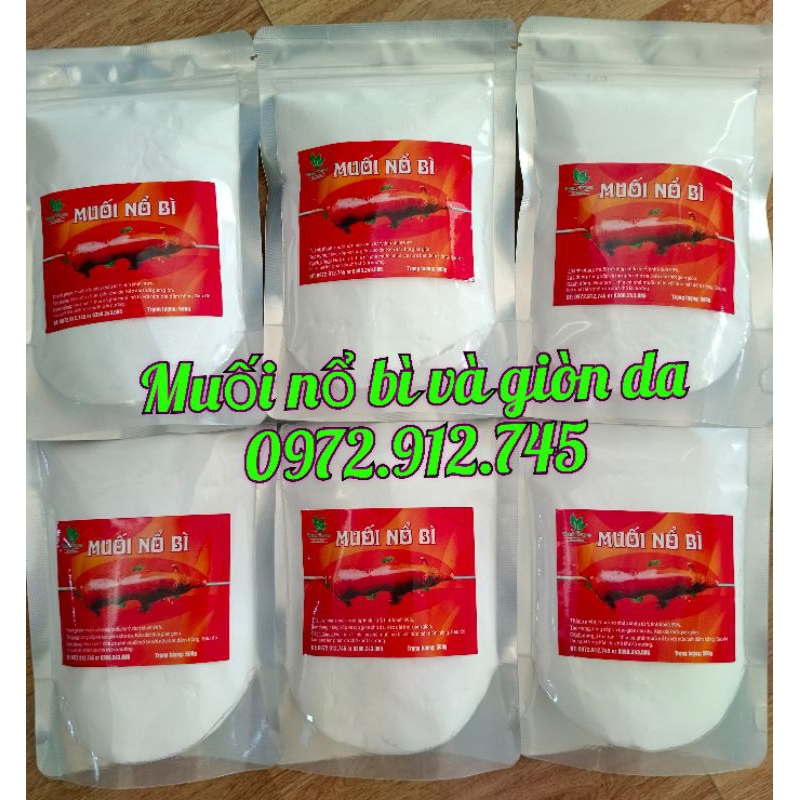 Muối nổ bì và giòn da dùng quay ba chỉ, heo, chó, dê...