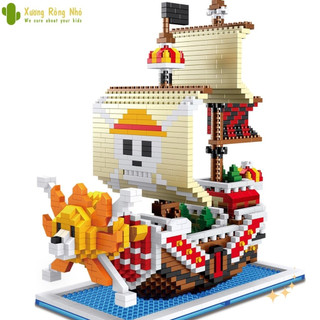 Đồ chơi lắp ráp tàu hải tặc thousand sunny, đảo hải tặc one piece xương rồng nhỏ