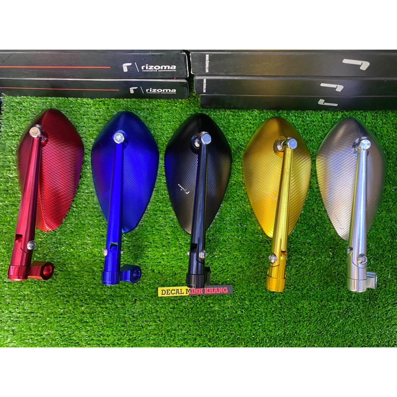 GƯƠNG CHIẾU HẬU RIZOMA KIỂU CON SÒ_HÀNG CAO CẤP FULL NHÔM CNC SIÊU ĐẸP_MẶT XANH CHỐNG CHÓI