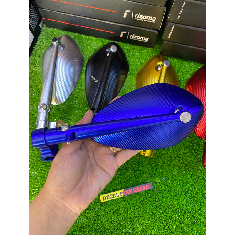 GƯƠNG CHIẾU HẬU RIZOMA KIỂU CON SÒ_HÀNG CAO CẤP FULL NHÔM CNC SIÊU ĐẸP_MẶT XANH CHỐNG CHÓI