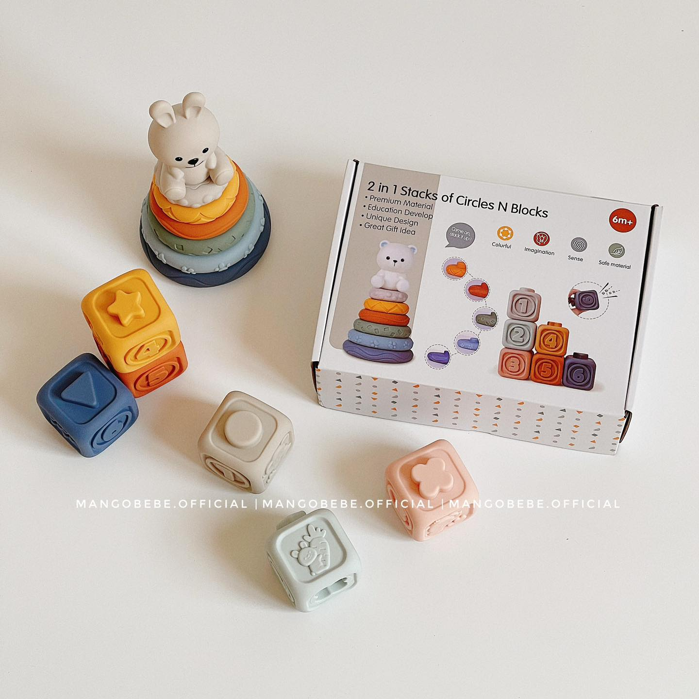 Khối Xếp Hình Stacked Circle Konigkids Cho Bé