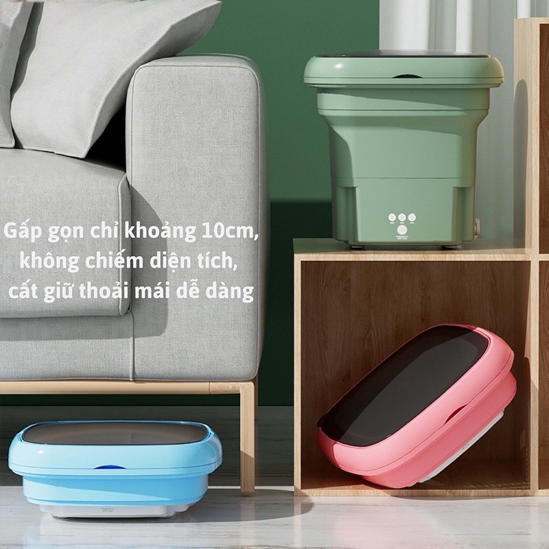 Máy Giặt Mini Tự Động Máy Giặt Gấp Gọn Khử Khuẩn Bằng Ánh Sáng Xanh