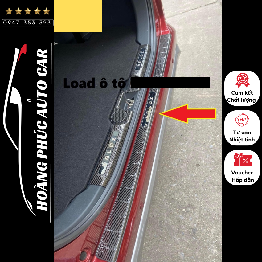 Chống Trầy Cốp Trong Ngoài Carbon Xe Toyota Veloz Cross 2022-23 Mẫu Vân Carbon