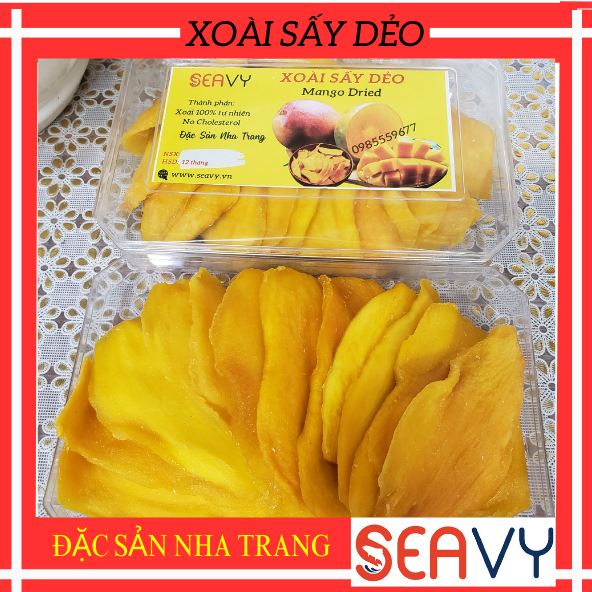🥭 Seavy Xoài Sấy Dẻo Nha Trang - Thực Phẩm Sạch, Hảo Hạng 250g - Không Đường Thêm 🌞