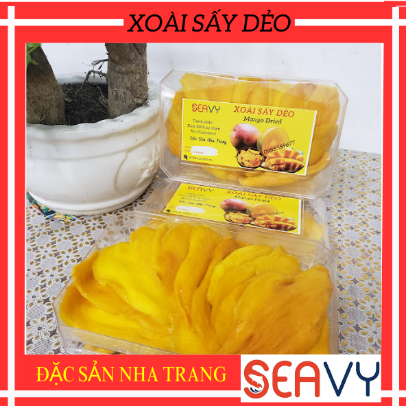 🥭 Seavy Xoài Sấy Dẻo Nha Trang - Thực Phẩm Sạch, Hảo Hạng 250g - Không Đường Thêm 🌞