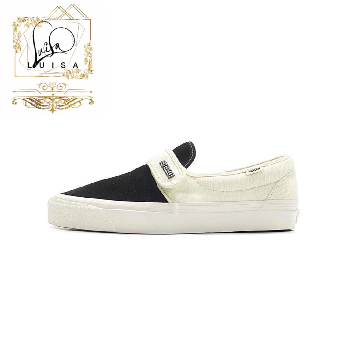 Giày Vans Fear Of God Slipon trắng đen Nam Nữ, Giày Vans FOG Đen Trắng Thể Thao hàng Đẹp Full Box Bill