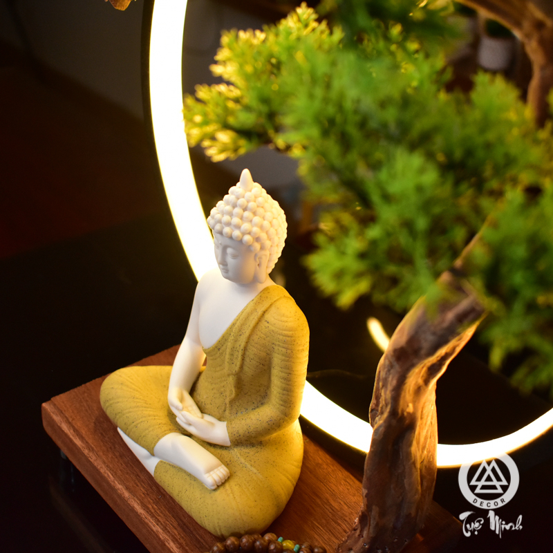 Thác khói trầm hương phật đèn led cao cấp, để phòng thờ đọc kinh, bàn trà, phòng làm việc tĩnh tâm an lạc