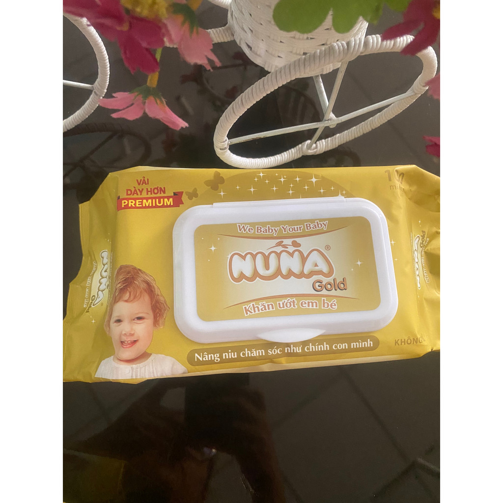 Khăn ướt Nuna 100 miếng, tiện lợi cho gia đình: Làm sạch và an toàn cho mọi người-NUNA GOLD 80 +20 MIẾNG KHÔNG MÙI