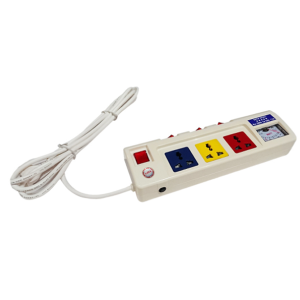 Ổ cắm LiOA 3 lỗ - 4 lỗ - 5 lỗ - 6 lỗ OFSSA2.5-2 có đồng hồ đo Watt, công suất 3300W - Hàng chính hãng