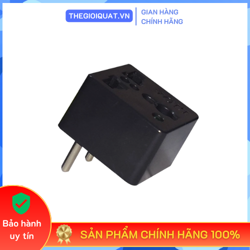 Phích cắm Lioa đa năng chuyển 2 chấu ra 3 chấu đa năng, nhựa ABS chịu nhiệt, chân cắm phi 4 - phi 5 - chân dẹp