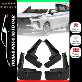 Tấm chắn bùn Veloz, Avanza Bộ 4 tấm chắn bùn ô tô Toyota Veloz, Avanza 2022-2023 nhựa cao cấp, có kèm ốc gắn