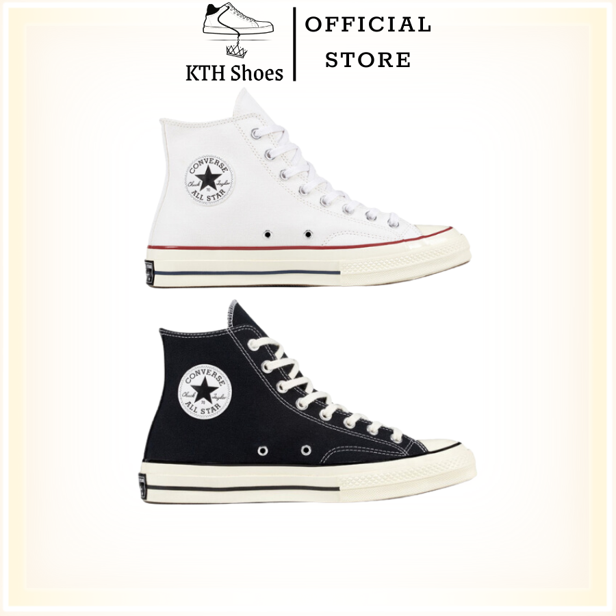 Giày Converse Chuck 1970s High White, Black - Giày Thể Thao Nam Nữ CV 1970s Cổ Cao 2 Màu Trắng, Đen Full Box