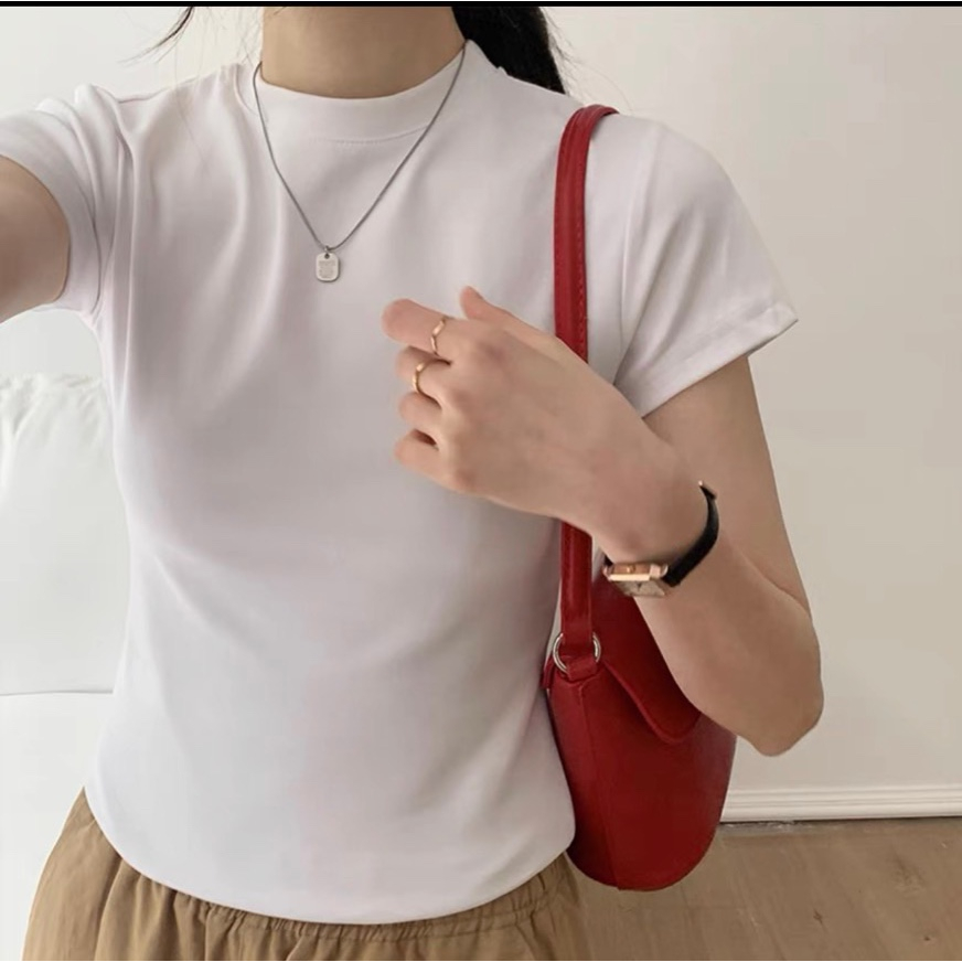 Áo phông dáng babytee, có bo cổ MaiA  Aobabyteeboco- P5