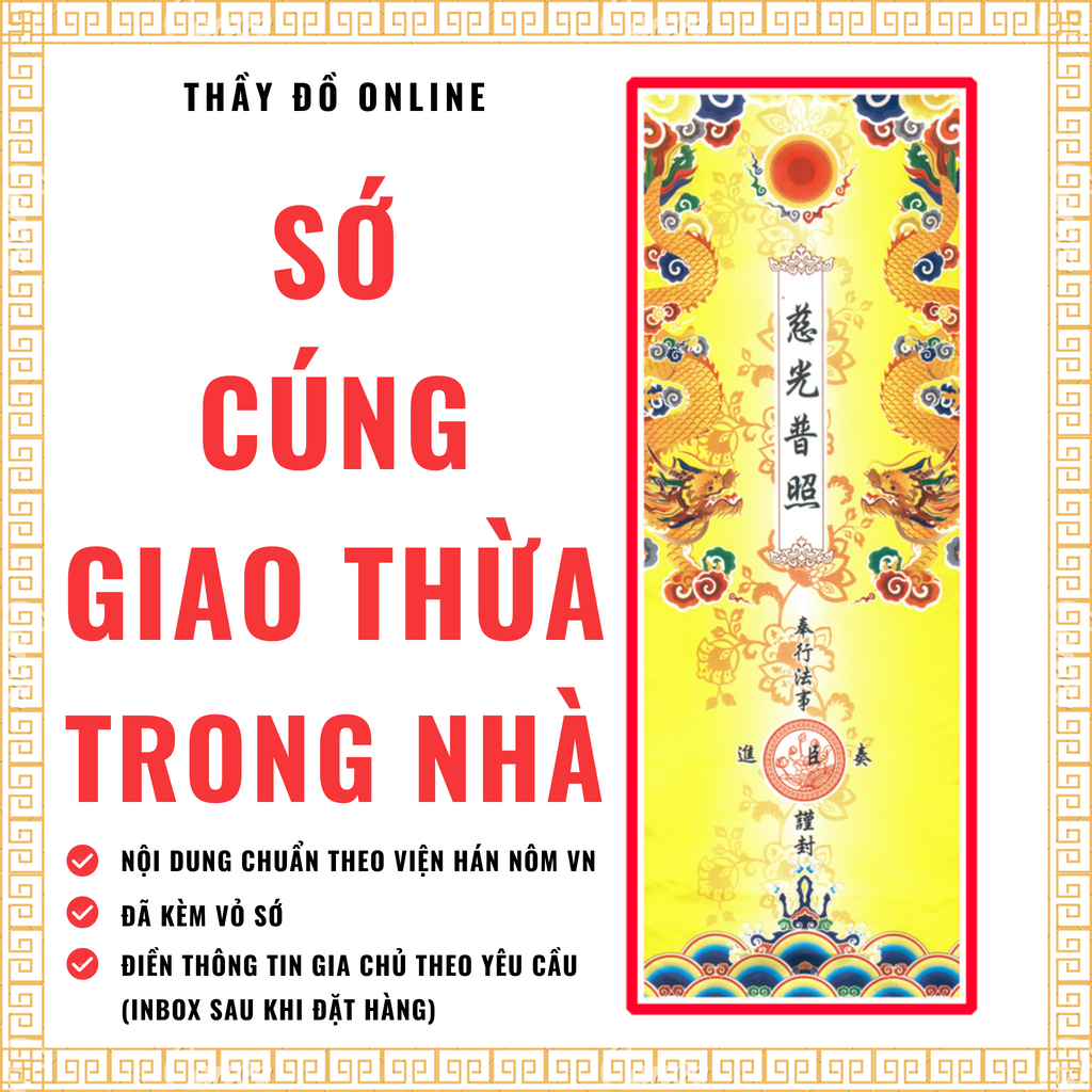 SỚ cúng GIAO THỪA TRONG NHÀ đêm 30 TẾT Nguyên Đán