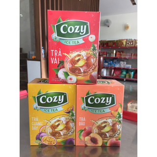 Trà cozy đào/vải/chanh dây hoà tan hộp 270g