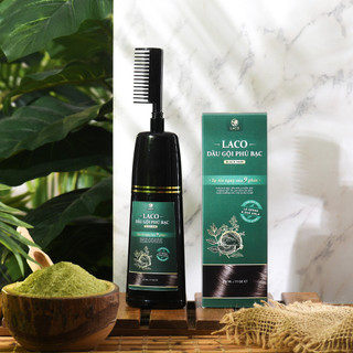 Dầu gội đen tóc phủ bạc laco black hair 200ml thảo dược thiên nhiên giúp đen tóc
