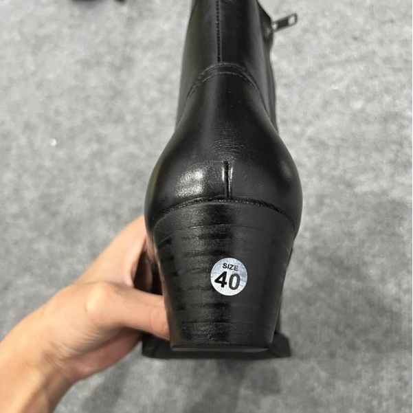 Giày SANTIAGO Boots DECEMBER Mũi Vuông Đế Gỗ Cao 5cm Bảo Hành Da Và Đế 12 Tháng