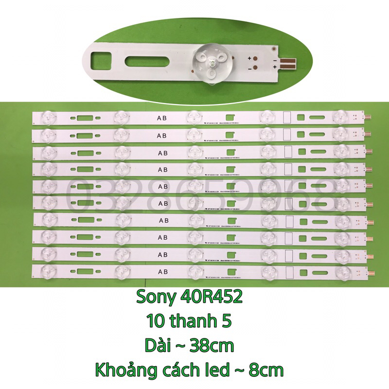 Led TV Sony 40R452 - 40R350C - bộ gồm 10 thanh 5bóng
