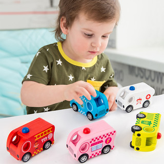 Set đồ chơi gỗ xe ô tô cứu hộ, xe cứu hỏa, cứu thương, cứu hộ giao thông,Bus, môi trường chở rác, xe bán hàng