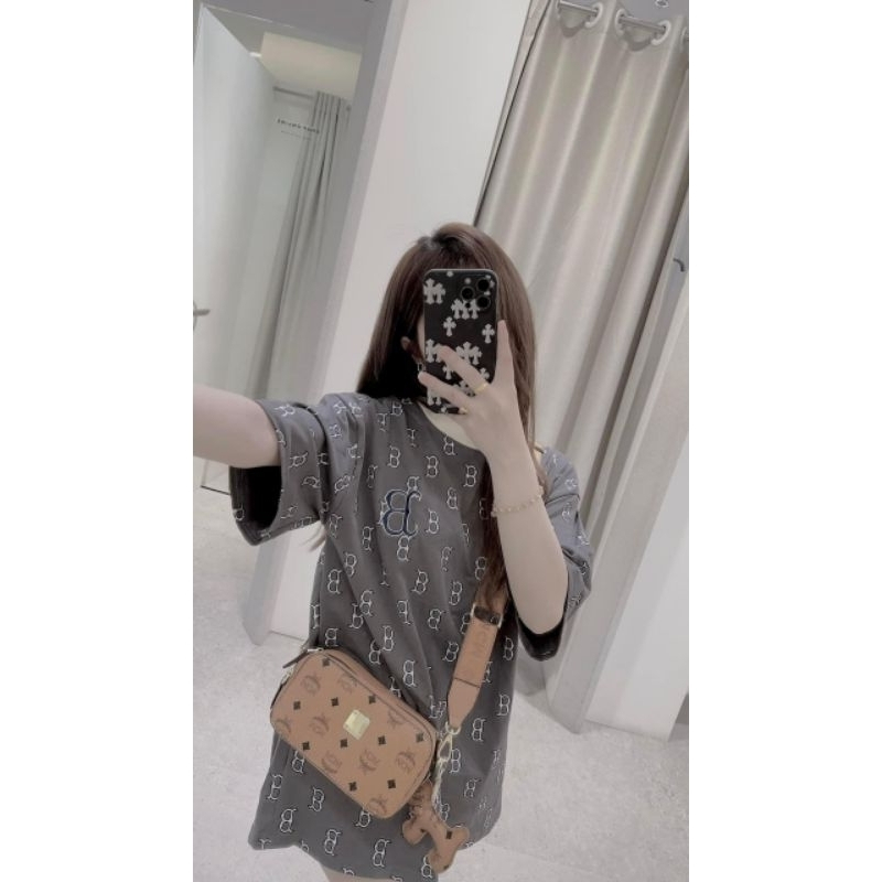 Áo Thun Nữ MLB Chữ B chất Cotton Khô In Lụa Full LoGo chữ B ♥️ Mẫu mới Unisex Officialstore