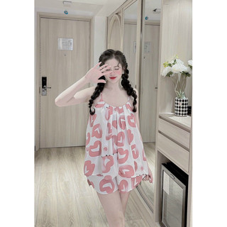 bộ pizama 2 dây đùi lụa mango cao cấp