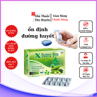 Viên uống hỗ trợ hạ đường huyết x đường đơn dây thìa canh dành cho người đường huyết cao,triệu chứng đái tháo đường.