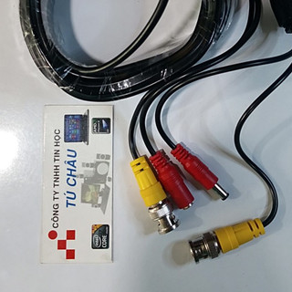 Cáp Camera đúc 5M / 10M  / 15M / 20M (Cáp đồng trục và đầu BNC và nguồn Camera)