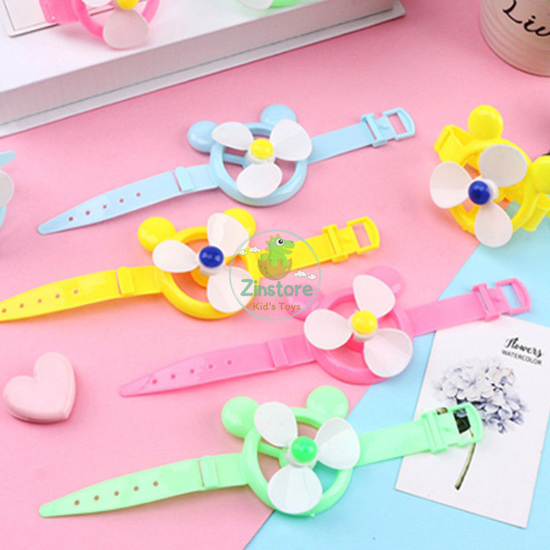 Đồ chơi đồng hồ đeo tay cánh quạt  xoay gió chong chóng nhiều màu đáng yêu cho bé Z7