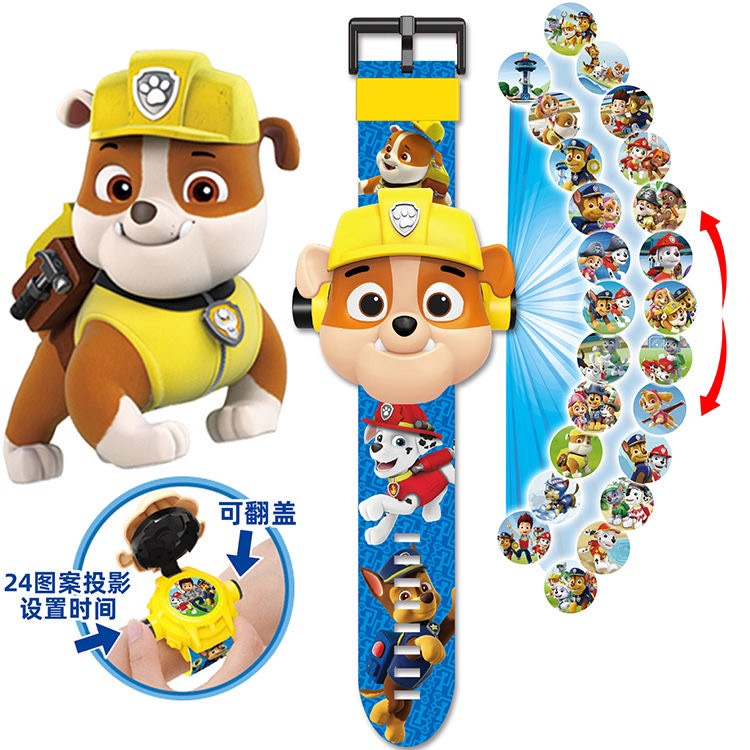 Đồng hồ thông minh trẻ em chiếu sáng 3D 24 hình chú chó cứu hộ hoạt hình Z15